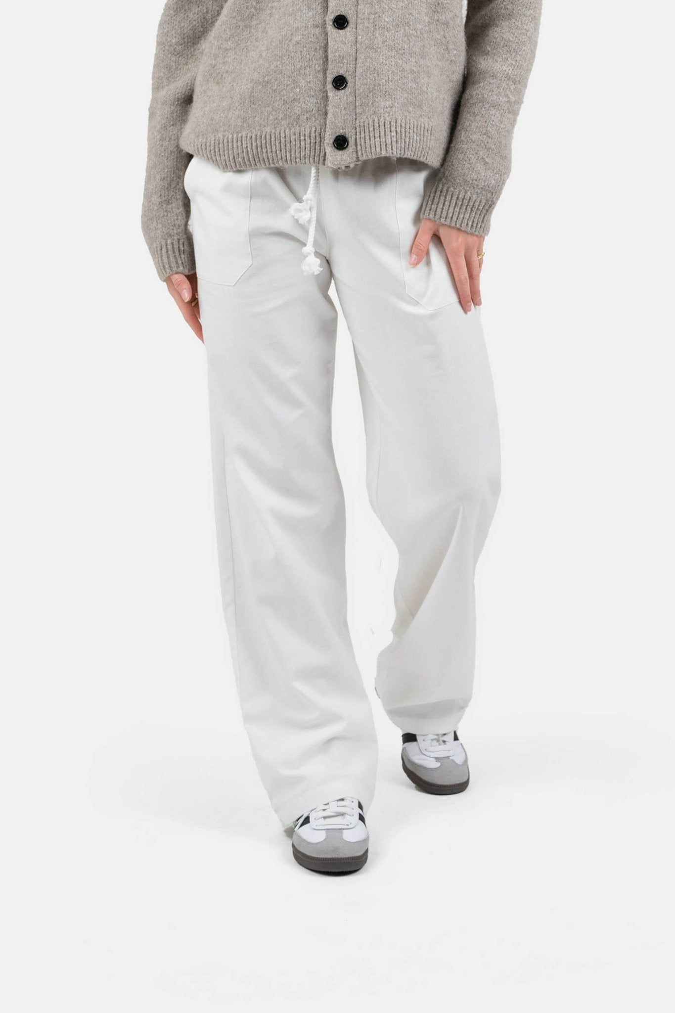Heavyweight Hørbukser Lavtaljede Hvid | Skagen-clothing.dk